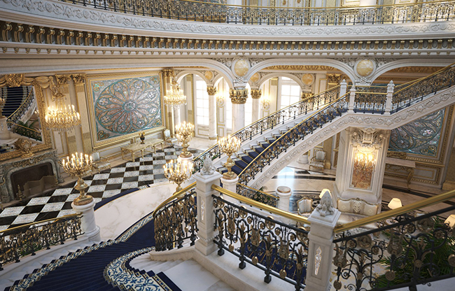 Luxurious design tile decoration