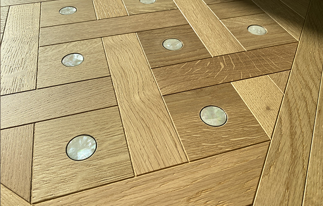 FBinnotech - leaflat - carbon tiles - mother of perl - luxury interior - interior design - carbonfiber tiles - piastrelle carbonio