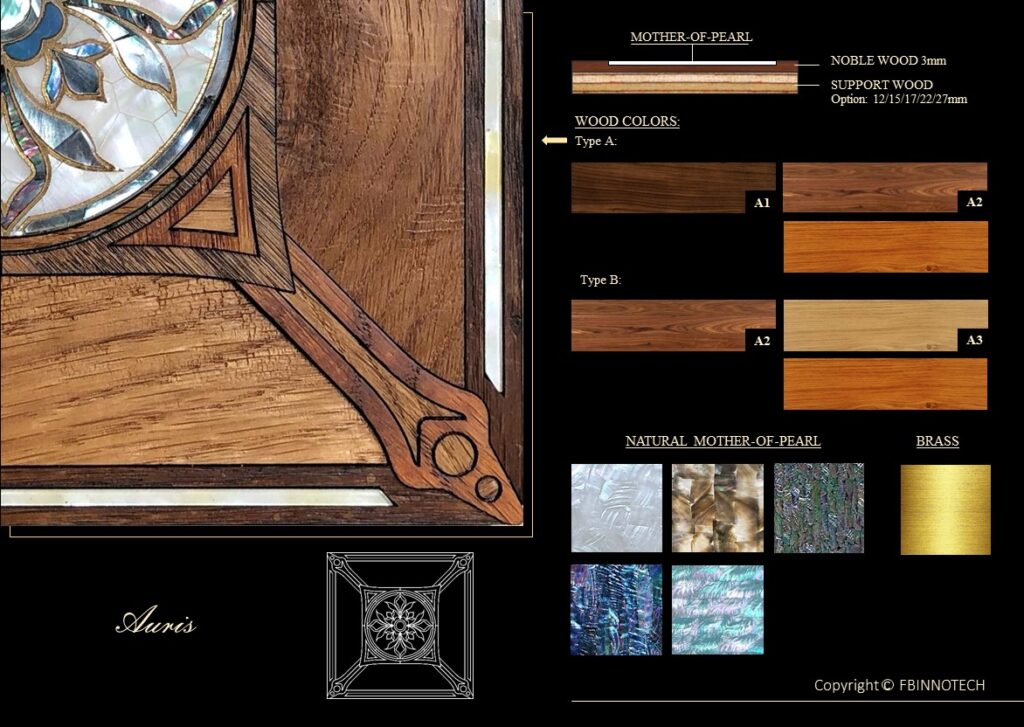 Auris PARQUET FBINNOTECH intarsiato in madreperla