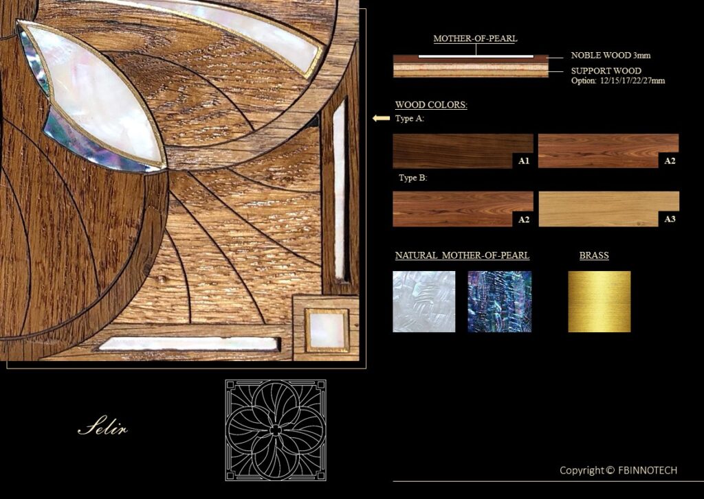 Selir PARQUET FBINNOTECH intarsiato in madreperla