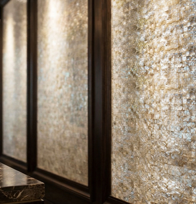 bespoke mother of pearl mosaic FBINNOTECH panel decor