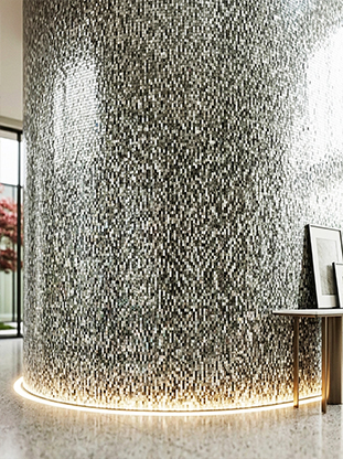 bespoke mother of pearl mosaic FBINNOTECH panel decor