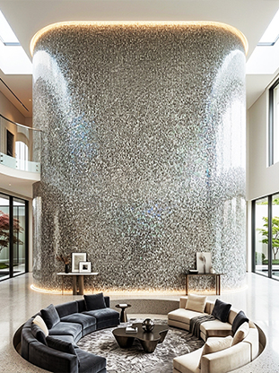 bespoke mother of pearl mosaic FBINNOTECH panel decor