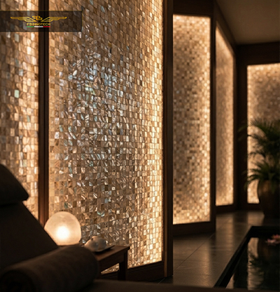 bespoke mother of pearl mosaic FBINNOTECH panel decor