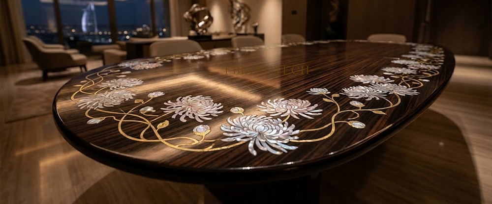 bespoke mother of pearl mosaic FBINNOTECH panel decor
