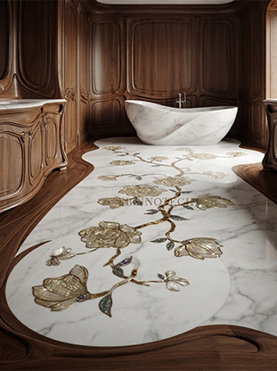 bespoke mother of pearl mosaic FBINNOTECH panel decor